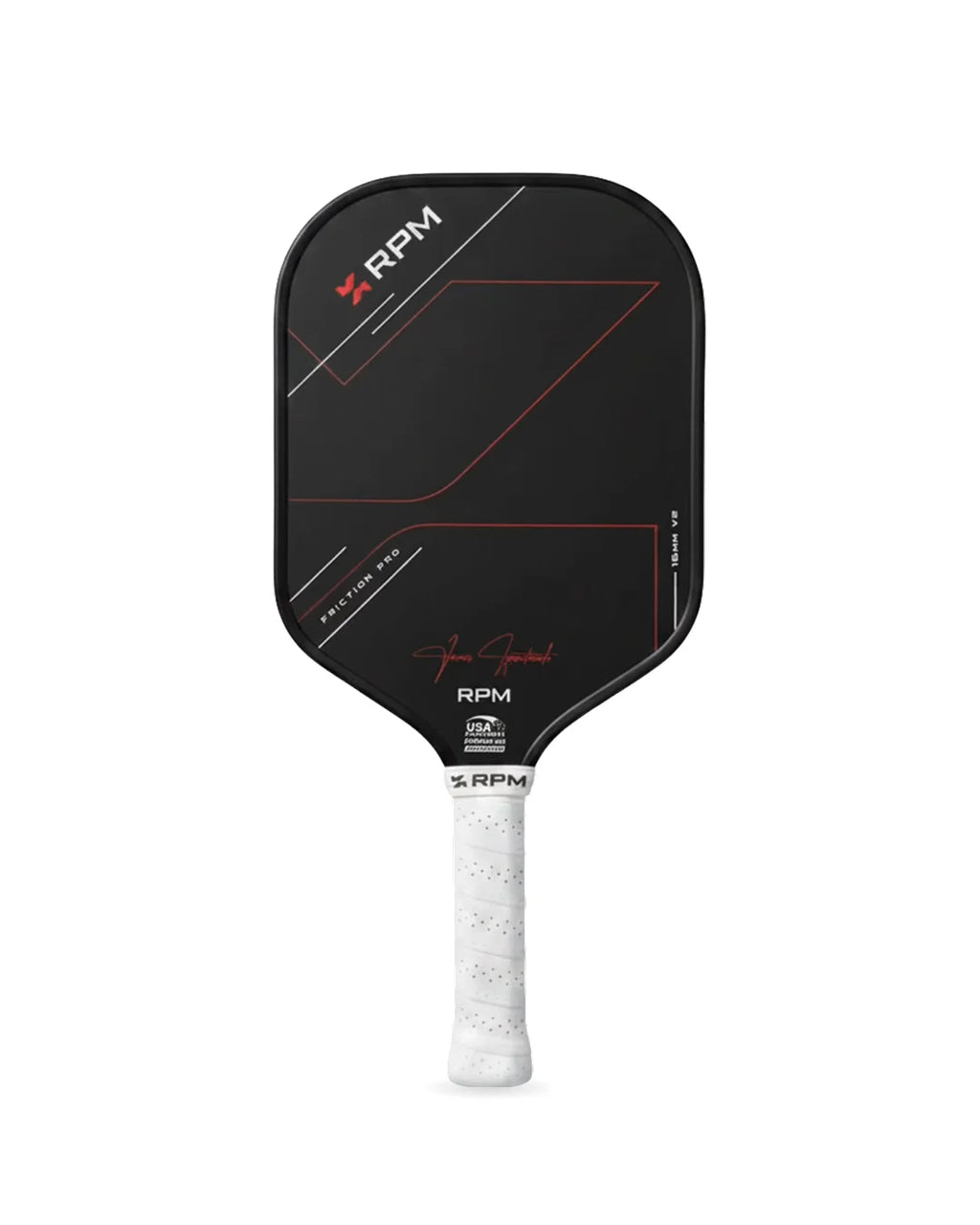 RPM Friction Pro V2 16mm Hybrid Flat Top Pickleball Paddle