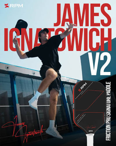 RPM Friction Pro V2 16mm Hybrid Flat Top Pickleball Paddle